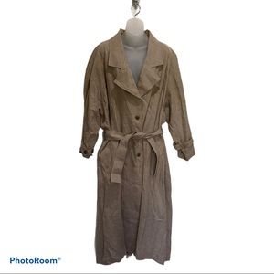 Moda BB Dakota Linen Trench Coat Large